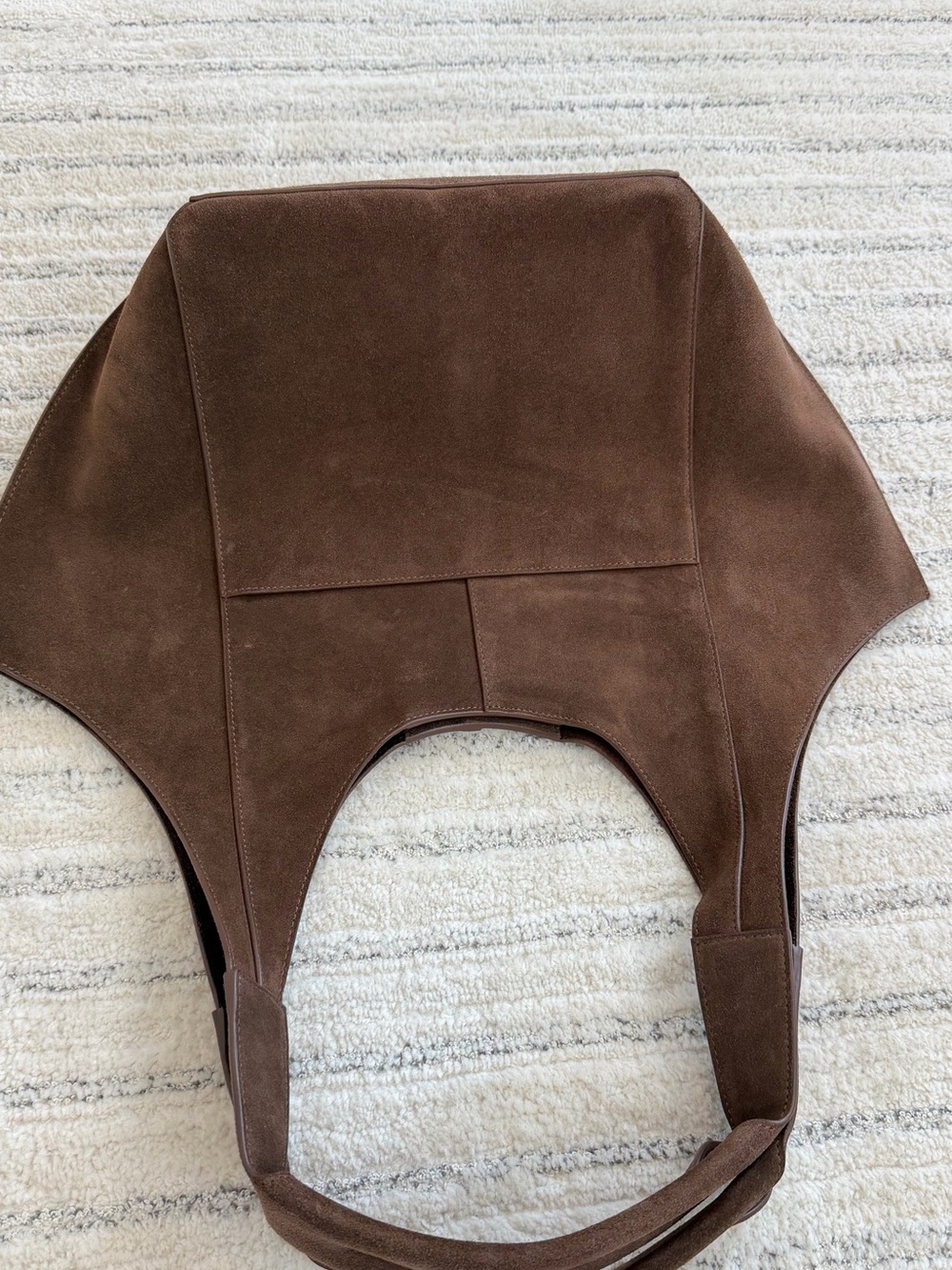 Brown Suede Tote Bag by RSVP Paris - Picture 9 of 13